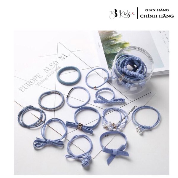 Sét Buộc Tóc 12 Chi Tiết BB Kids Kèm Hộp Đựng Tiện Lợi