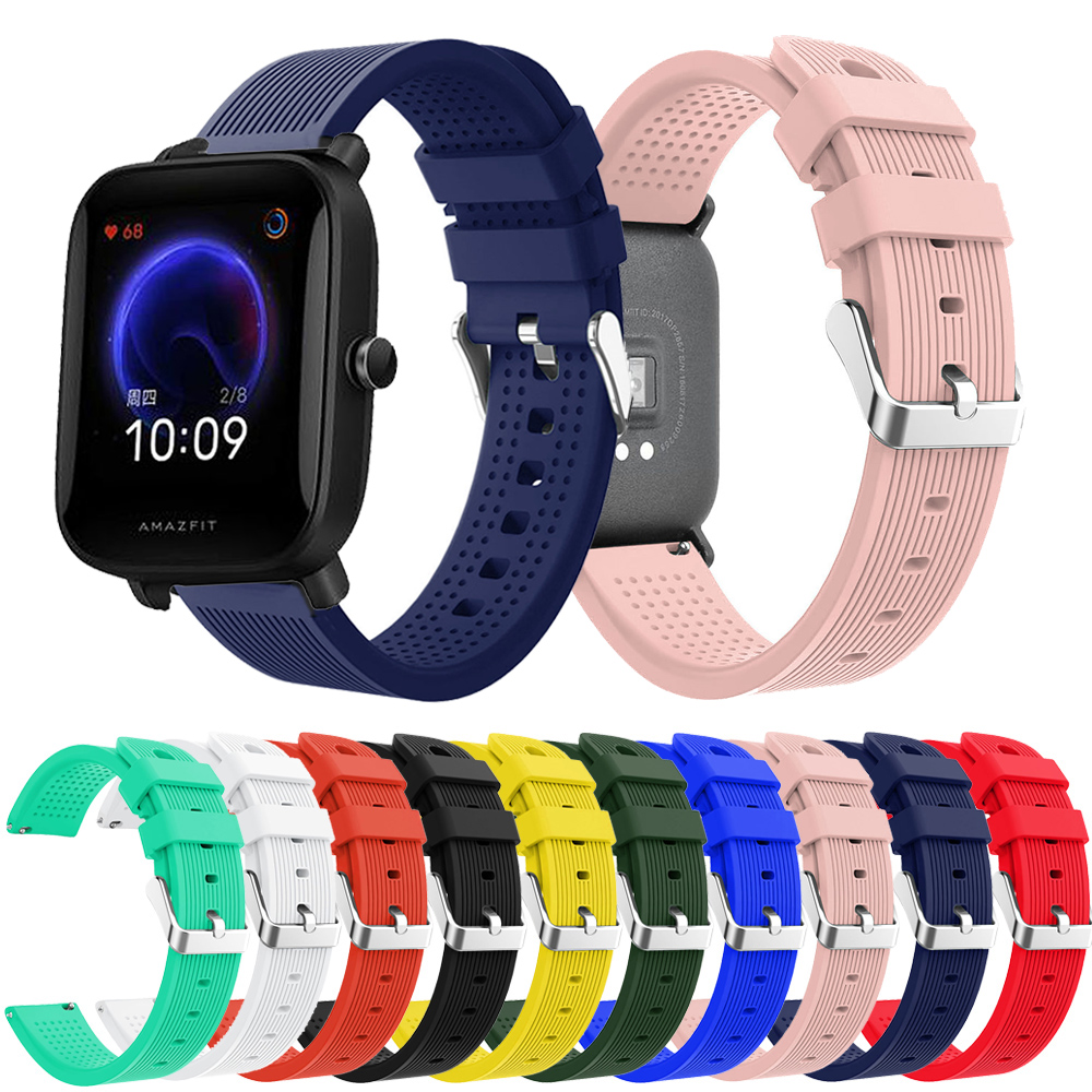 Dây Đeo Silicone 20mm Cho Đồng Hồ Thông Minh Huami Amazfit Bip U Pro / Bip U / Lite 1s / Pop / Pop Pro