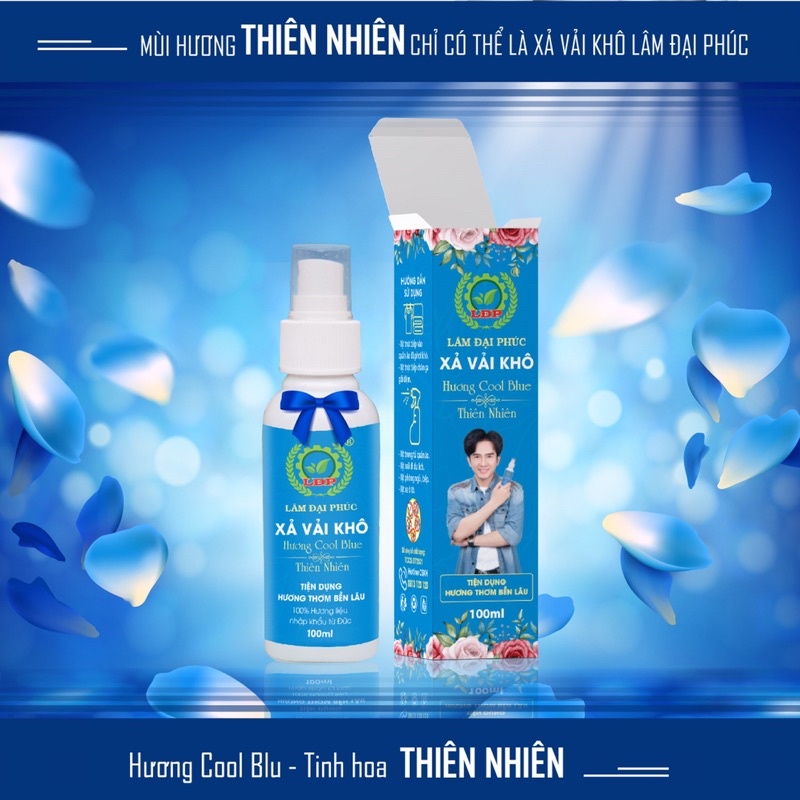 xả vải khô, xịt thơm quần áo Lâm Đại Phúc hương Cool blue