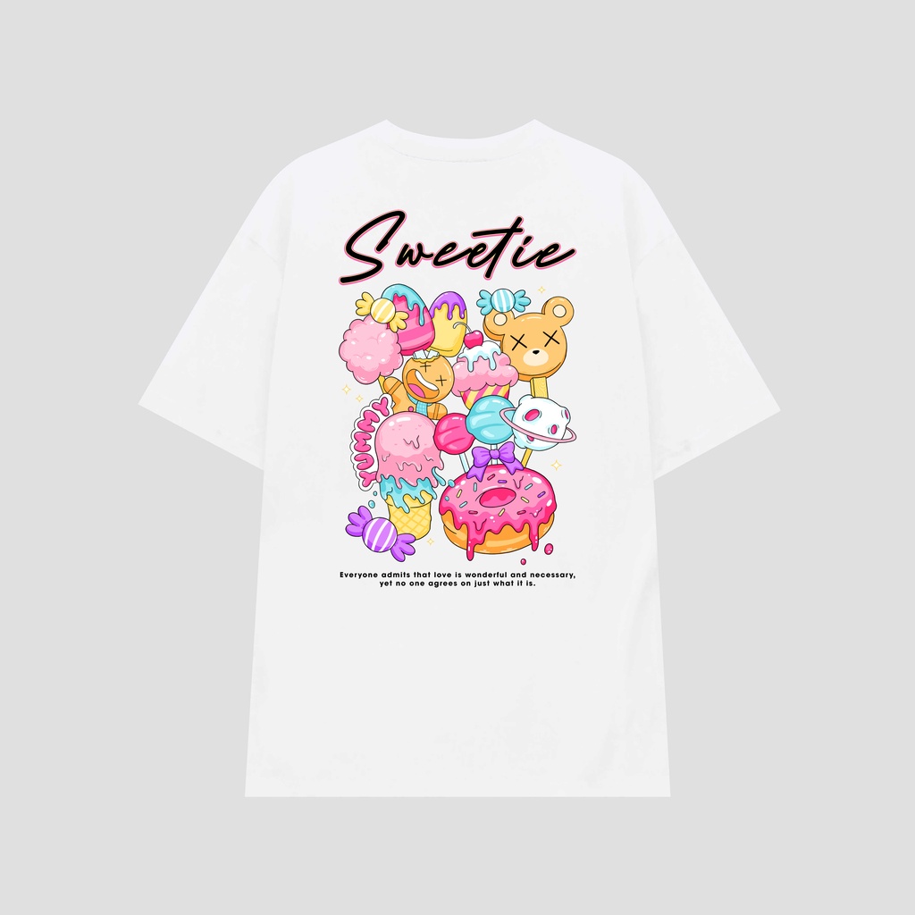 Áo Thun Nam Nữ Dáng Rộng "sweetie" 2S Official, Áo Phông Local Brand In Hình Dễ Thương Ngọt Ngào Tv5072