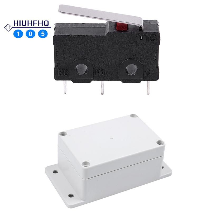 1x Waterproof Plastic Enclosure Case DIY Junction Box & 20Pcs AC 125V 250V 5A SPDT 3-Pin Momentary Micro-Limit Switch