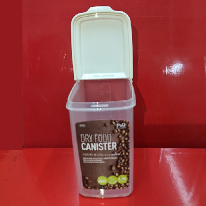 Hộp nhựa đựng thực phẩm nắp mở đứng vuông góc 1L6 16,5x9,7cm cao 15,3cm có vạch chia lít. Locknlock HTE535