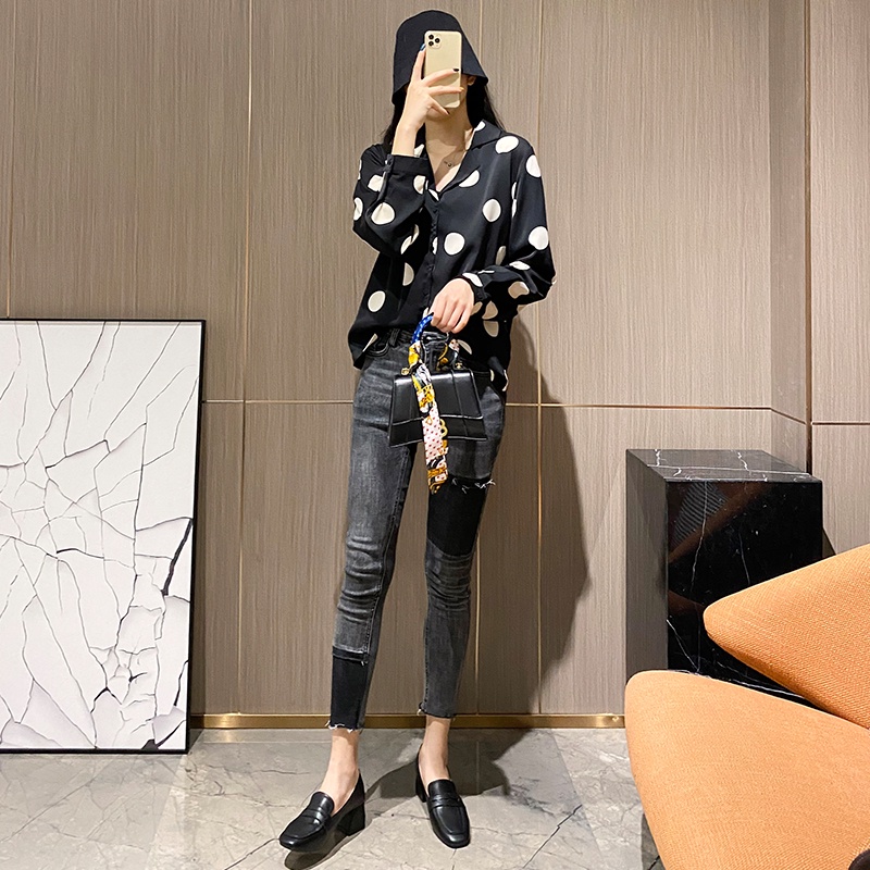 Giày Lười Da Mềm Gót Dày Mũi Vuông Phong Cách Hàn Quốc Đơn Giản Dành Cho Nữ Size 34-40