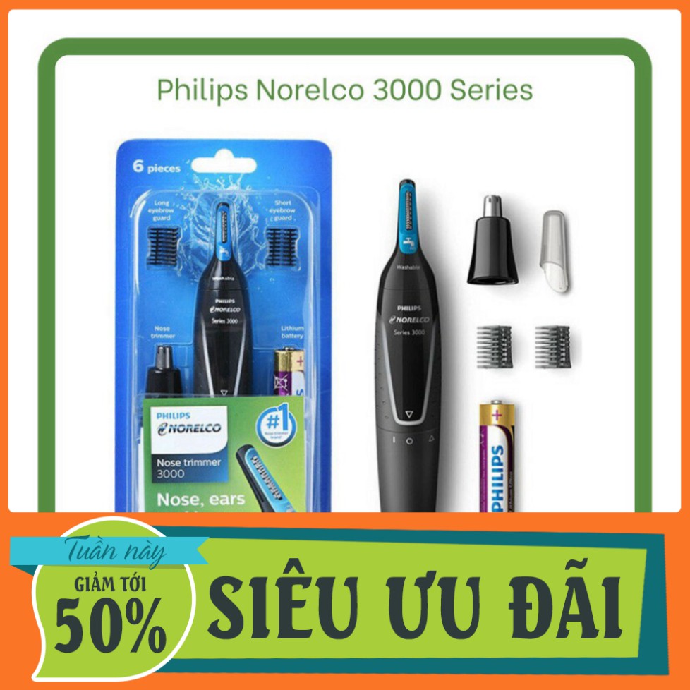 GIA CỰC SỐC [FREESHIP 70K] Máy tỉa lông mũi Philips Norelco (Xanh Đen) GIA CỰC SỐC