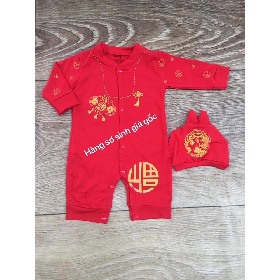 Body Tết Vải Cotton Nỉ Cho Bé Trai Bé Gái