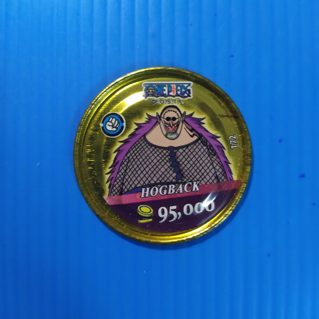 Thẻ Toonies One Piece xu tròn vàng gold các thành viên siêu tân tinh, hải quân, thriller bark...2nd cũ trầy ít