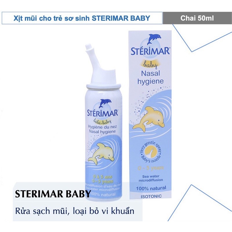 [Nhà thuốc HD] Xịt mũi con cá heo Sterimar cho người lớn và trẻ nhỏ (sẵn 3 loại)