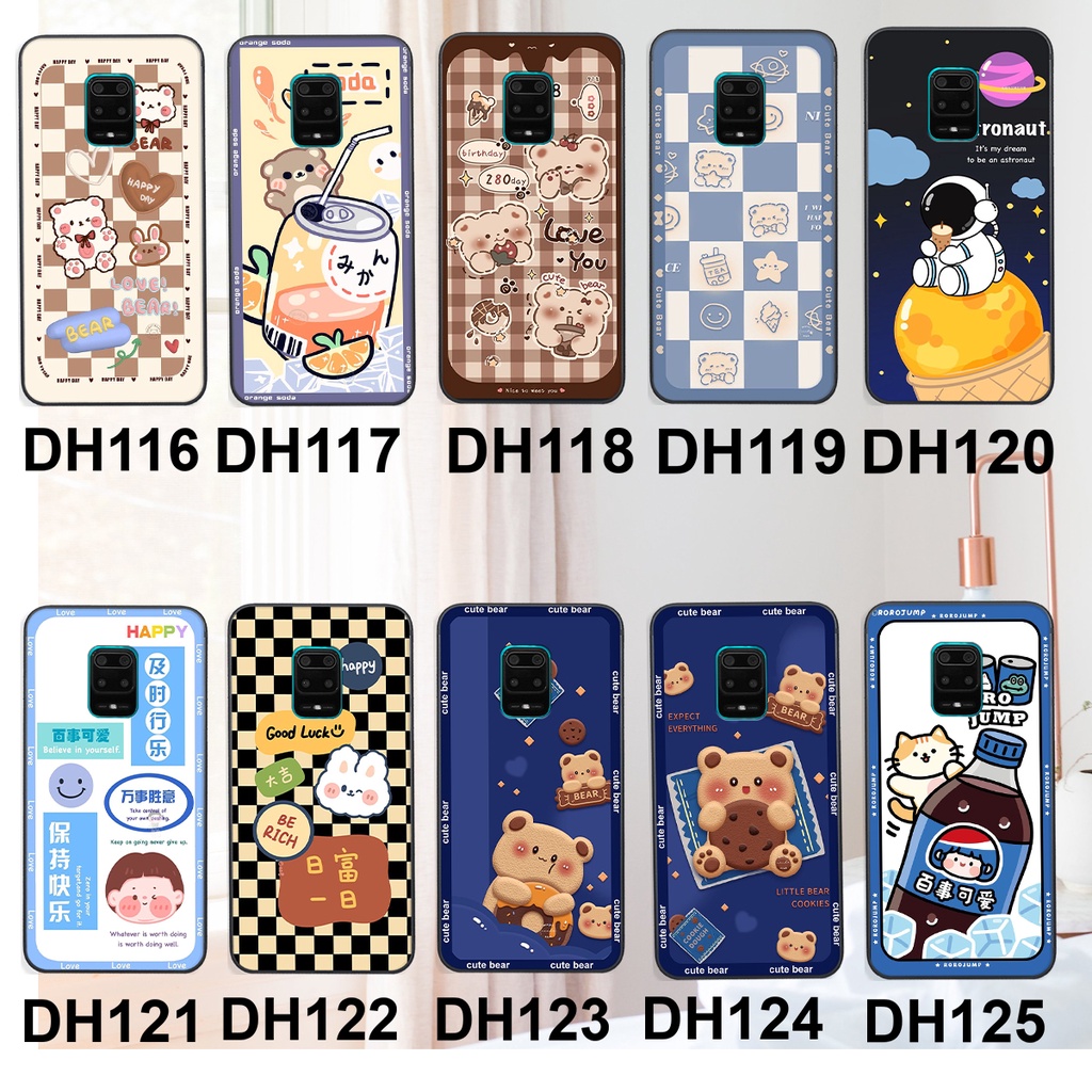 Ốp lưng Xiaomi REDMI NOTE 9S / NOTE 9 PRO in hình 3D GẤU cute be@r, soda, happy day cực hot ,thời thượng