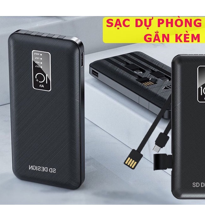 [ẢNH THẬT-CHÍNH HÃNG] Sạc dự phòng SD G01 - Pin dự phòng 10,000 mah, BẢO HÀNH 1 NĂM, 1 ĐỔI 1, sạc nhanh, gọn nhẹ