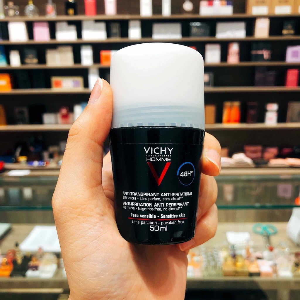 Chai Lăn Khử Mùi Vichy 48H Đen Vichy Anti-Transpiration 50ml/chai Dành Cho Nam