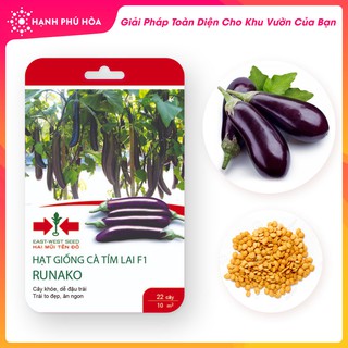 Hạt Giống Cà Tím Lai F1 Runako Hai Mũi Tên Đỏ 140 hạt/ Gói - Năng suất cao, Dễ trồng, Mùa vụ quanh năm