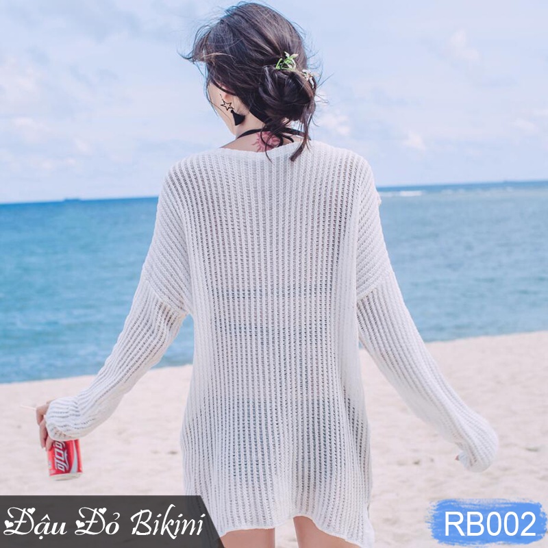 Áo lưới đi biển sexy, diện cùng bikini, áo tắm hoặc croptop cực xinh, dáng chui cổ rộng quyến rũ, chất dầy dặn | RB002