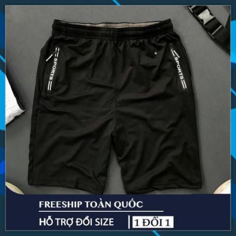 Quần thể thao 2 túi kéo khoá vải thun lạnh dày đẹp, quần thun nam, quần đùi | BigBuy360 - bigbuy360.vn