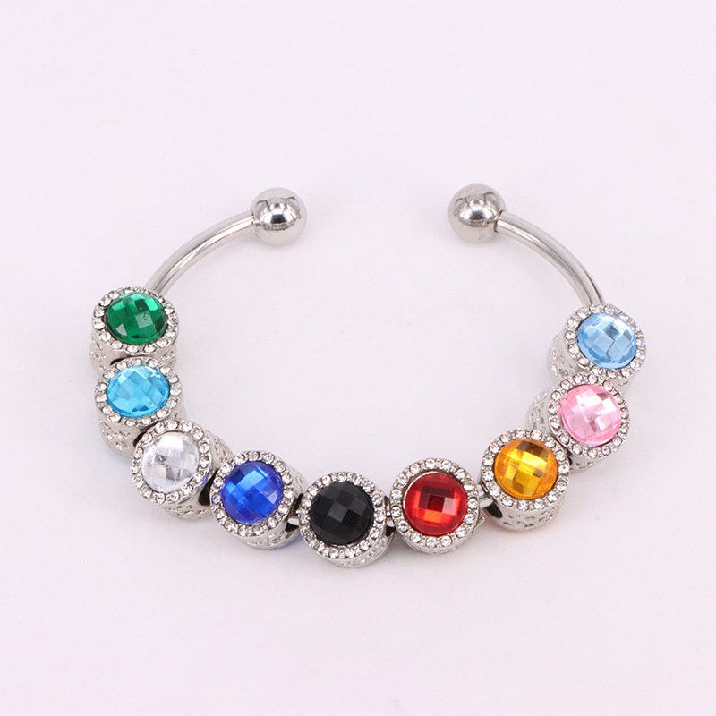 Hạt charm trụ đính đá