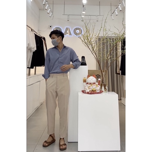 Quần Âu baggy form ngắn VẢI MỎNG NHẸ