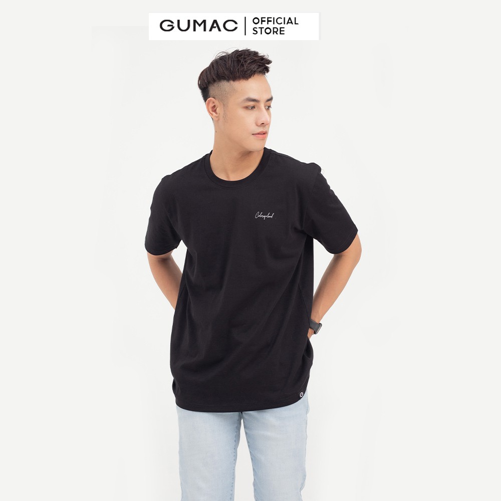 Áo thun nam in họa tiết GUMAC form basic, phong cách hiện đại lịch lãm ATNB834 | BigBuy360 - bigbuy360.vn