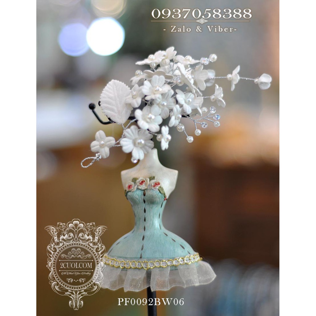 Bộ Hoa cài tóc cô dâu PF0092BW06
