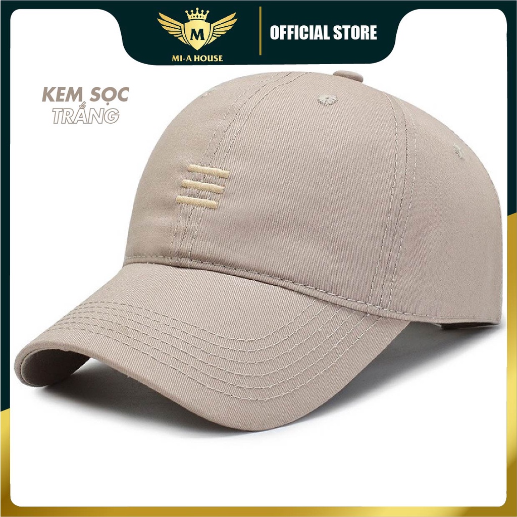 Mũ lưỡi trai 3 sọc cao cấp kèm video thật sản phẩm