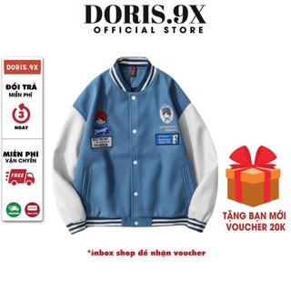 Áo khoác bomber nam nữ unisex - áo jacket bombers thêu 2 màu siêu hot - 3 size