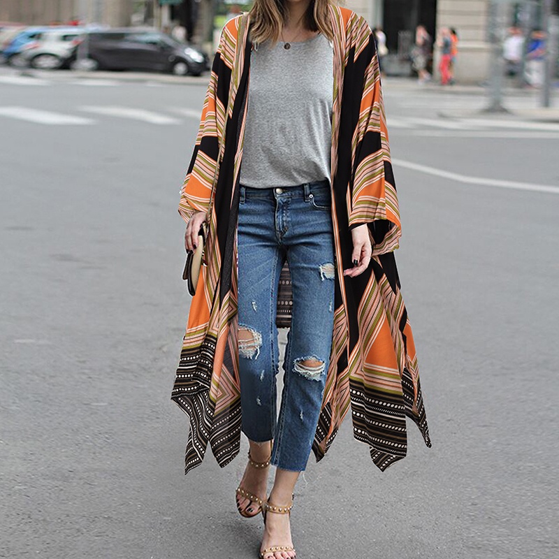 Áo khoác cardigan ZANZEA vạt xéo họa tiết thời trang cho nữ
