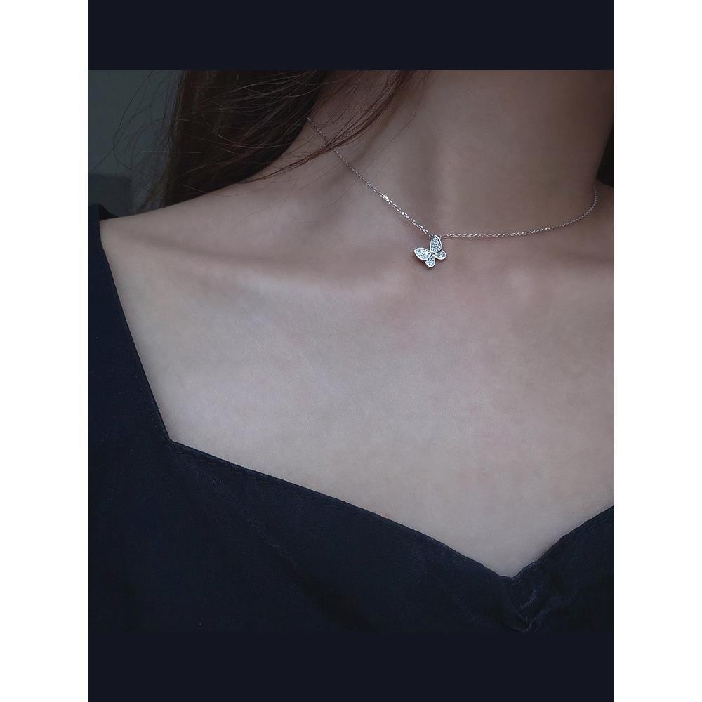 Dây Chuyền Choker Hình Bướm Đính Đá Sang Trọng