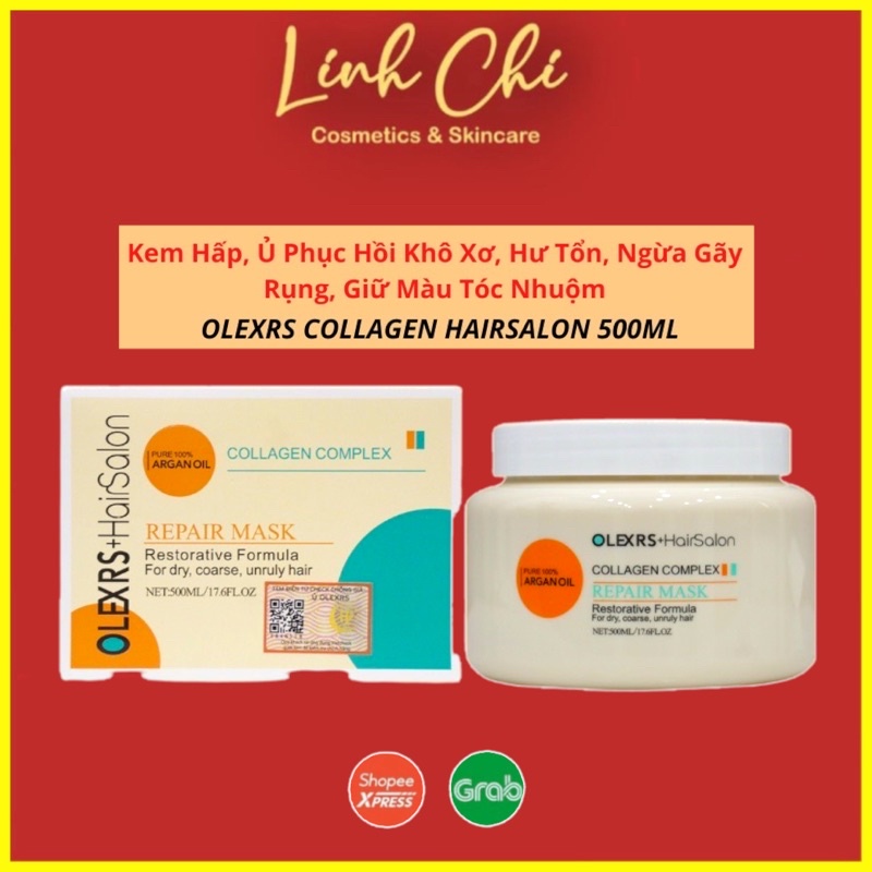 Kem Ủ Tóc Phục Hồi Olexrs Hair Salon Argan Oil Collagen Cao Cấp Hương Nước Hoa 500ml