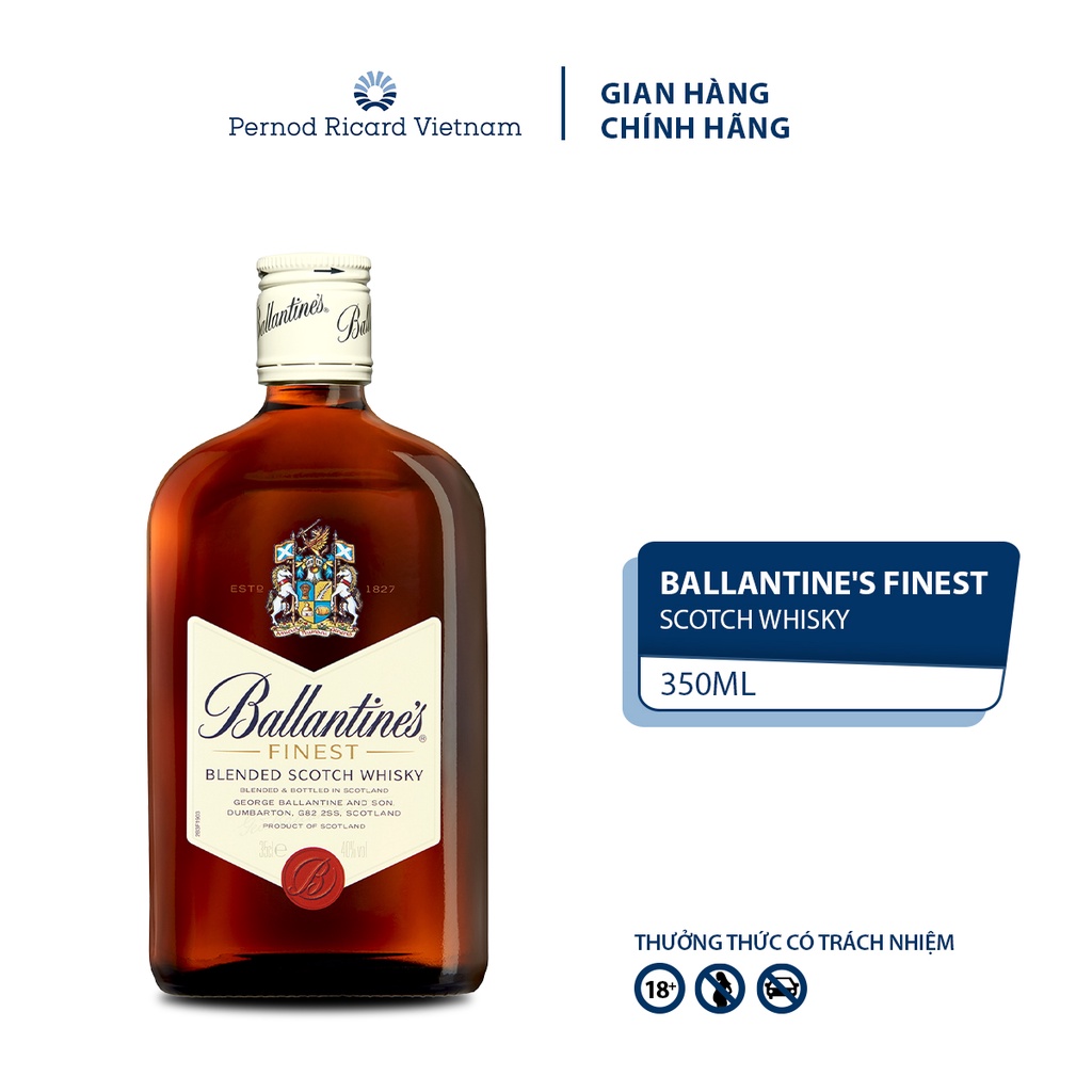 Rượu Ballantines Finest Nồng Độ Alc 40.0% 350ml Whisky Không Kèm Hộp