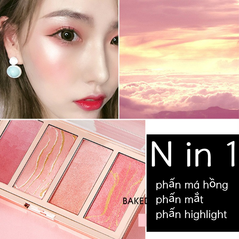 Phấn má hồng highlight/ má hồng dạng kem/ Powder blush/ Highlight powder