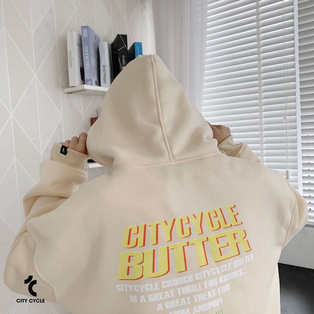 Áo hoodie local brand butter City Cycle - áo nỉ dài tay có mũ form rộng dáng unisex