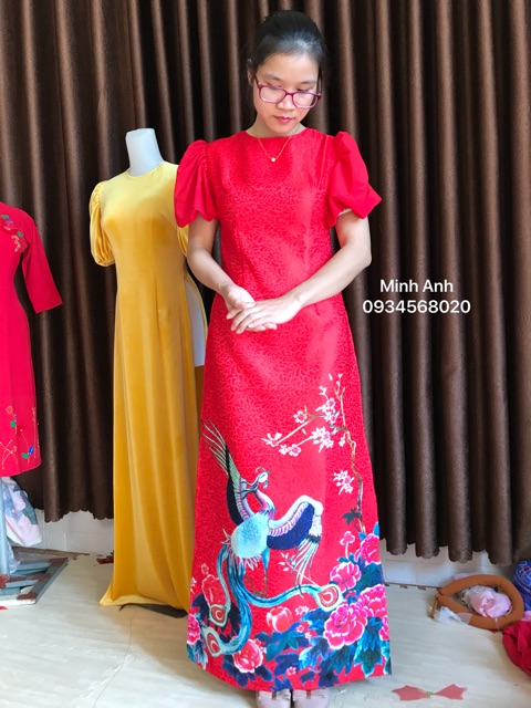 Set áo gấm Hà cúc