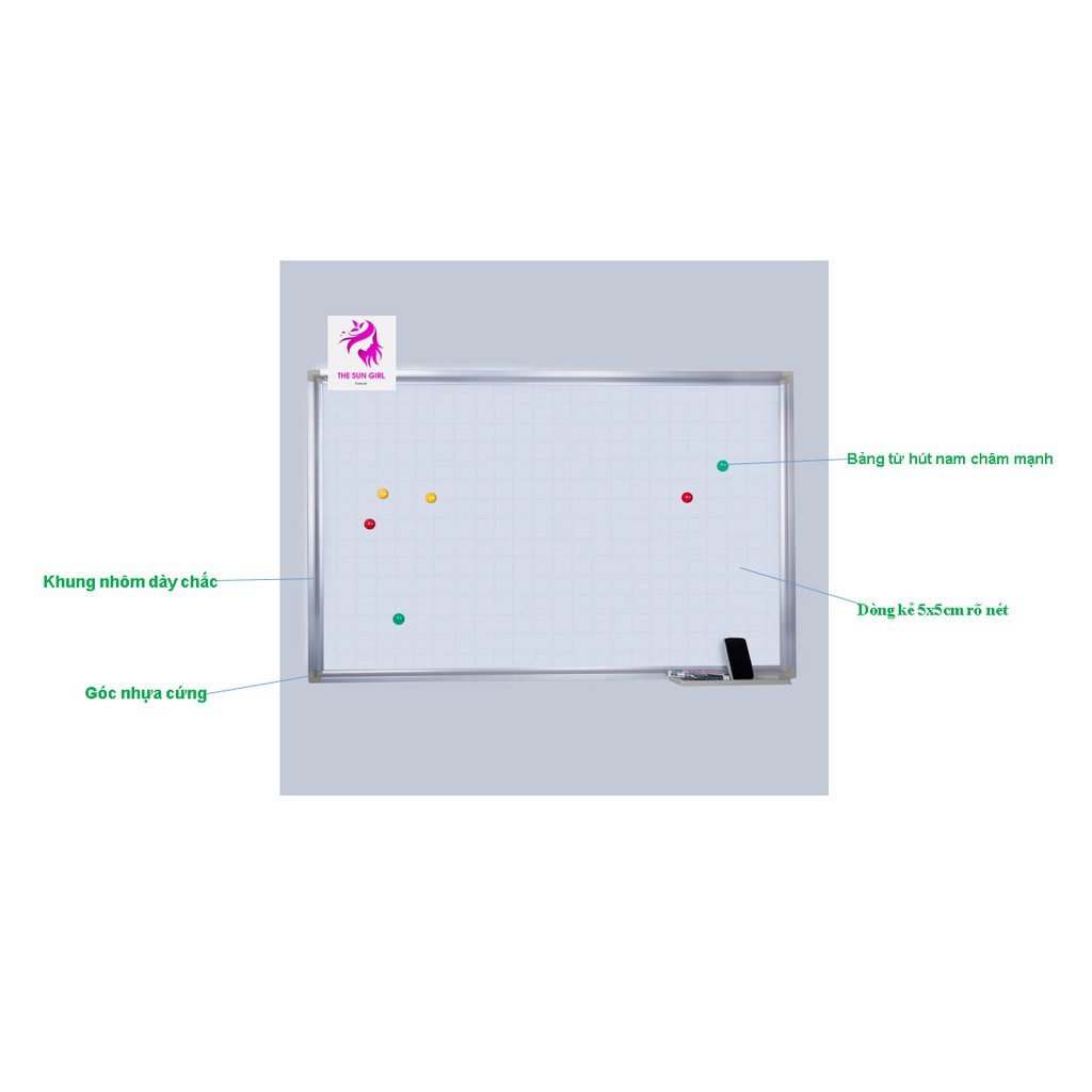 Bảng flipchart viết bút lông, hút nam châm dài 1.2 m rộng 0.9 m có chân di chuyển - Hàn quốc