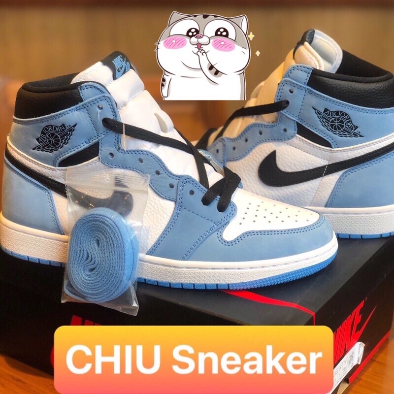 [ CHIU Sneaker ] Giày thể thao Jd1 high Univercity Blue phiên bản cao cấp giày Sneaker Jordan cổ cao xanh blue