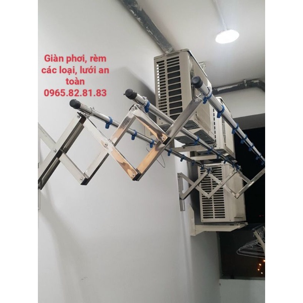 Giàn phơi gắn tường thông minh INOX hãng Hoà Phát Star, THANH PHƠI DÀI 2M, tải trọng 40kg, tiện dụng, dễ lắp đặt