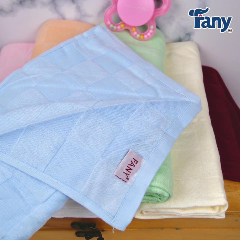 Khăn Tắm Bé, Khăn Quấn Bé 2 Mặt Siêu Mềm Fany Mẫu Caro Mới ( MẶT XÔ - MẶT BÔNG )