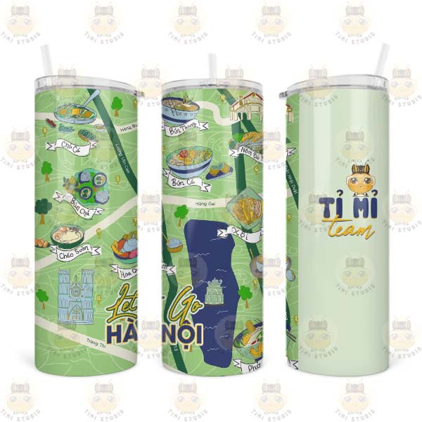 Bình Giữ Nhiệt Hình Bản Đồ Ẩm Thực - Tỉ Mỉ Studio - Mã 2707AT