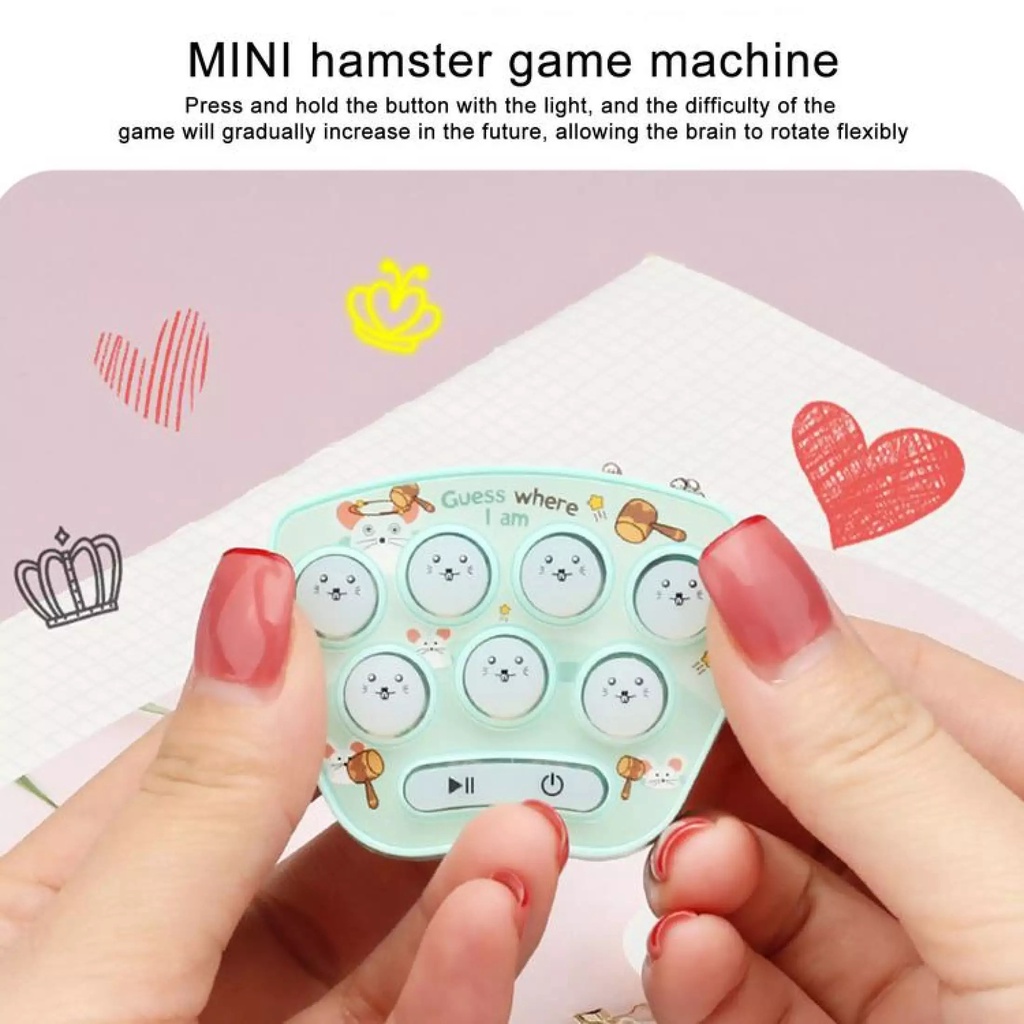 Móc Khóa VikiToys Cute Dễ Thương Đồ Chơi Đập Chuột Cho Bé Có Nhạc Tăng Kích Thích Sự Phát Triển 5 Giác Giảm Căng Thẳng