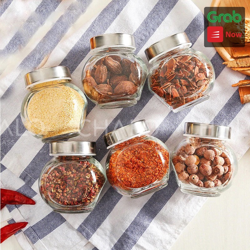 Hũ thuỷ tinh nghiêng nắp nhựa 50ml - 180ml (Hũ trơn, không in hình) - HNG