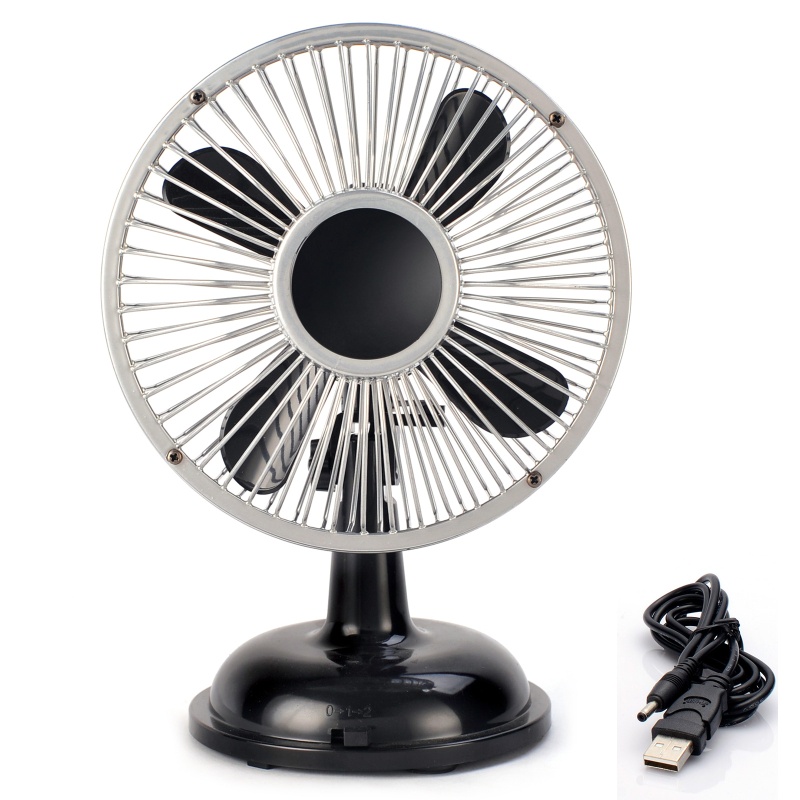 Quạt Để Bàn Chạy Pin 2 Trong 1 Cổng USB AA Phong Cách Cổ Điển Cho Unisex