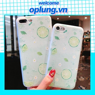 Ốp lưng iPhone Hoạ tiết chanh xanh thanh mát ip 6 6s plus 7 8 plus x xr xs max 11 pro max (a43a)