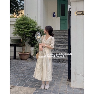 Váy thô dáng dài kiểu dáng hàn quốc cổ điển