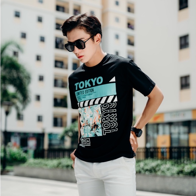 Áo thun nam đen in hình Tokyo AREMI, chất liệu cotton cao cấp from chuẩn, thiết kế phong cách sang trọng ATS0010