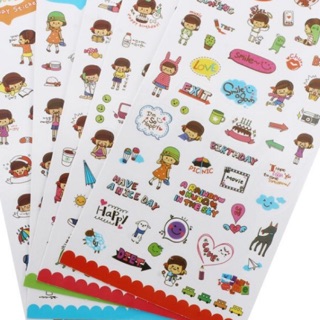 Sticker vui nhộn dùng trang trí sách vở