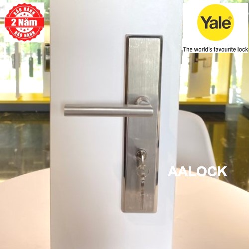 Tay nắm gạt đế dài Yale YSP-152 US32D- cho bộ khoá cửa tay gạt cửa đi cao cấp- NPP AALock