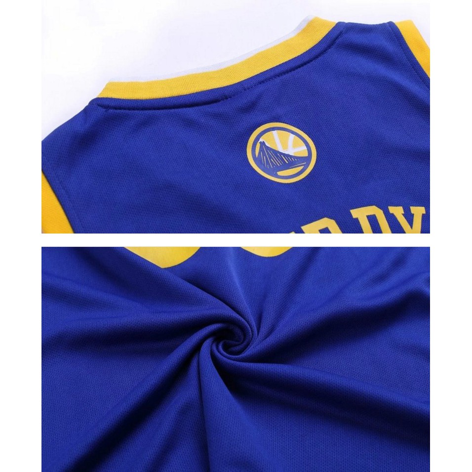 Bộ Quần Áo Bóng Rổ Gold State Warriors 30 Stephen Curry Cho Nam