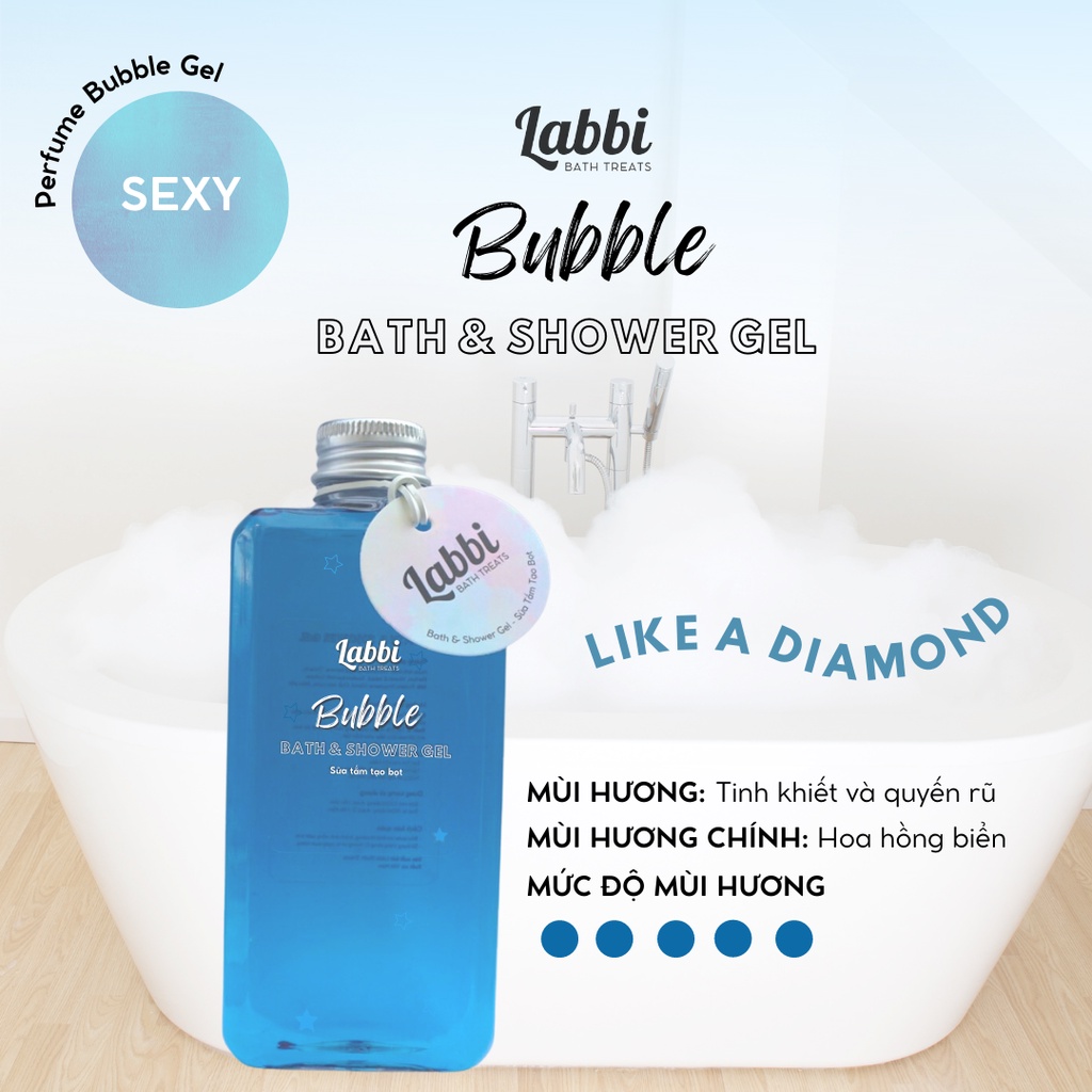 LIKE A DIAMOND [Labbi] Tạo bọt bồn tắm / Gel tắm tạo bọt / Bubble Gels