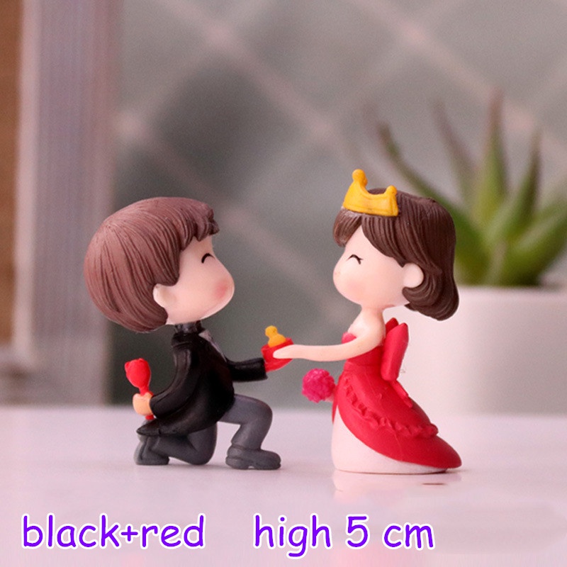 Mô Hình Búp Bê Cô Dâu Chú Rể Mini Để Bàn Trang Trí Bánh Cưới