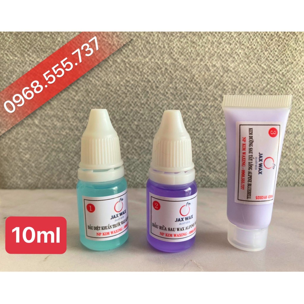 Set dầu diệt khuẩn làm sạch - dầu lau sáp - dưỡng sau tẩy lông Jax Wax Úc 10ml | BigBuy360 - bigbuy360.vn