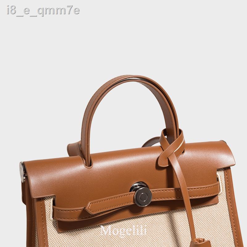 ✈ ●Mogelili her bag herbag2021 túi Kelly vải mới công suất lớn xách đeo chéo một vai