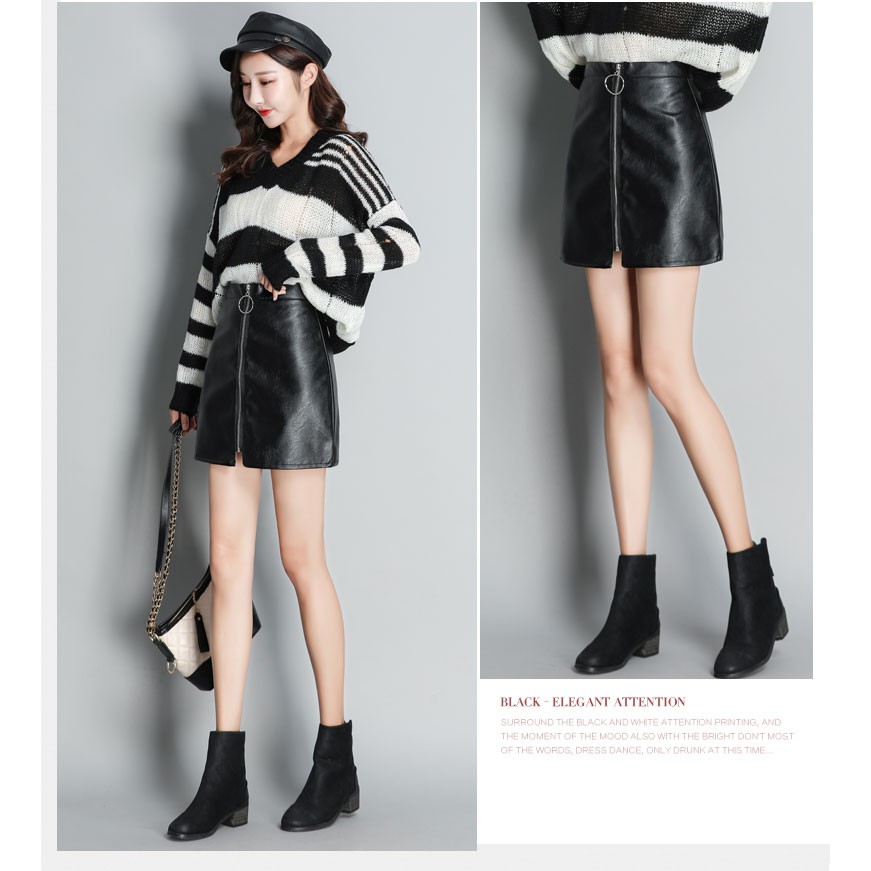 Chân váy big size quảng châu da dây kéo trước  D8 | BigBuy360 - bigbuy360.vn