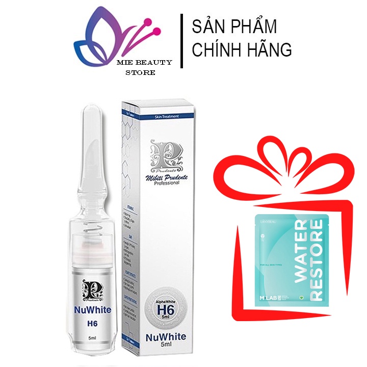 Kem Thâm Mông, Nách, Bẹn Nuwhite H6 5ml, Kem Làm Hồng H6 Alphawhite Mibiti Prudente Tăng Cường Sản Sinh Collagen